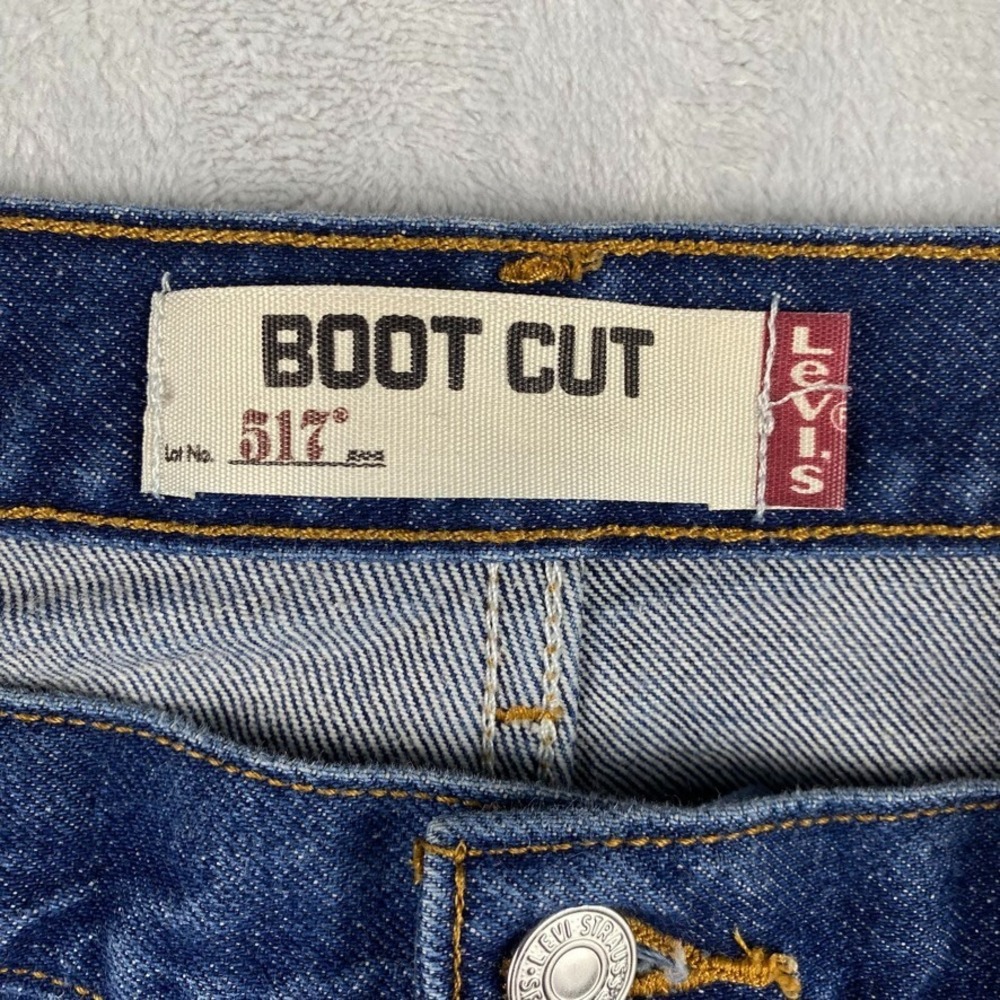 Vintage Levis 517 Jeans Mens 36x30 Blue Y2K Boot Cut Western Cowboy Dark Denim - Picture 7 of 14